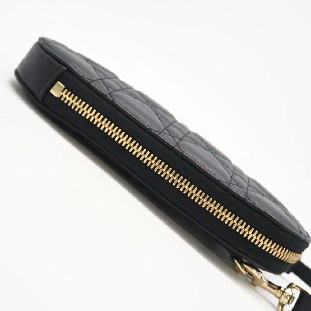 CHRISTIAN DIOR Black Lambskin Leather Shoulder Bag - Picture 7 of 12